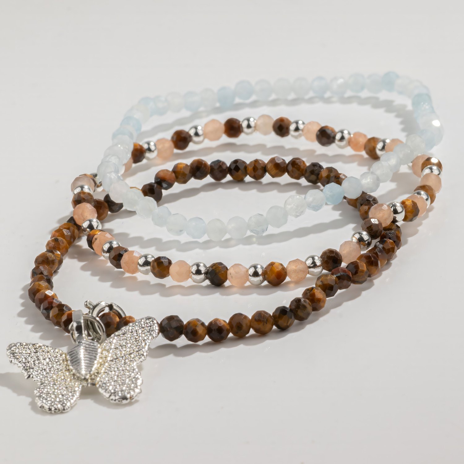Nymph Sea Sunset Gemstone Bracelet Set – 3 Bracelets2