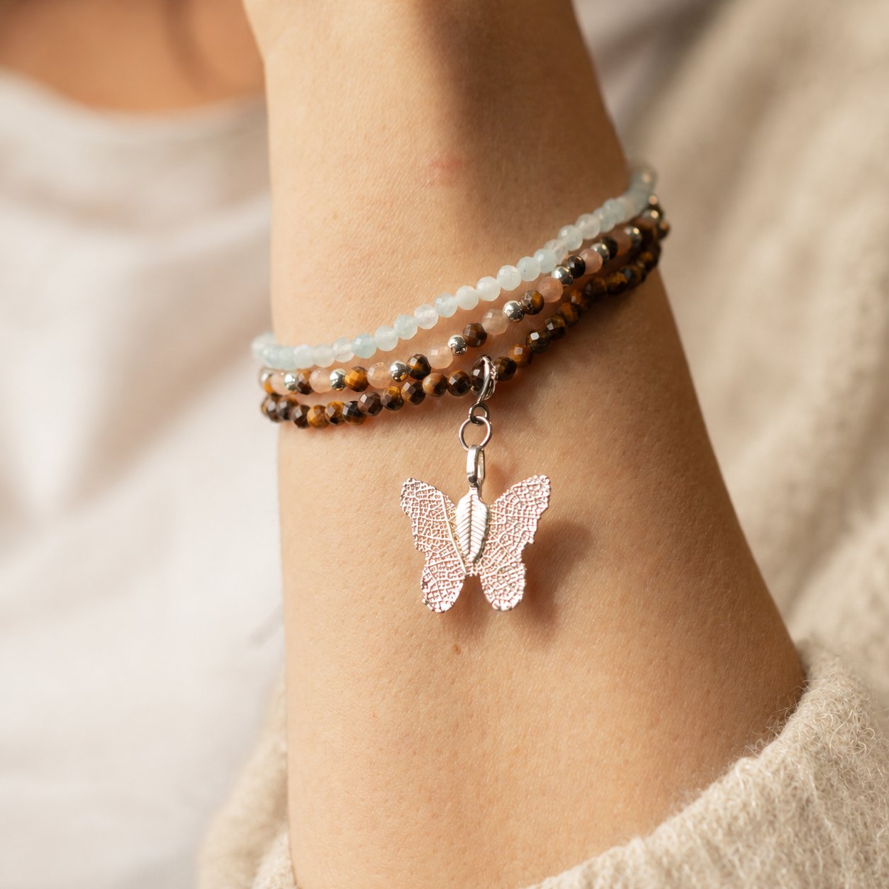 Nymph Sea Sunset Gemstone Bracelet Set – 3 Bracelets6