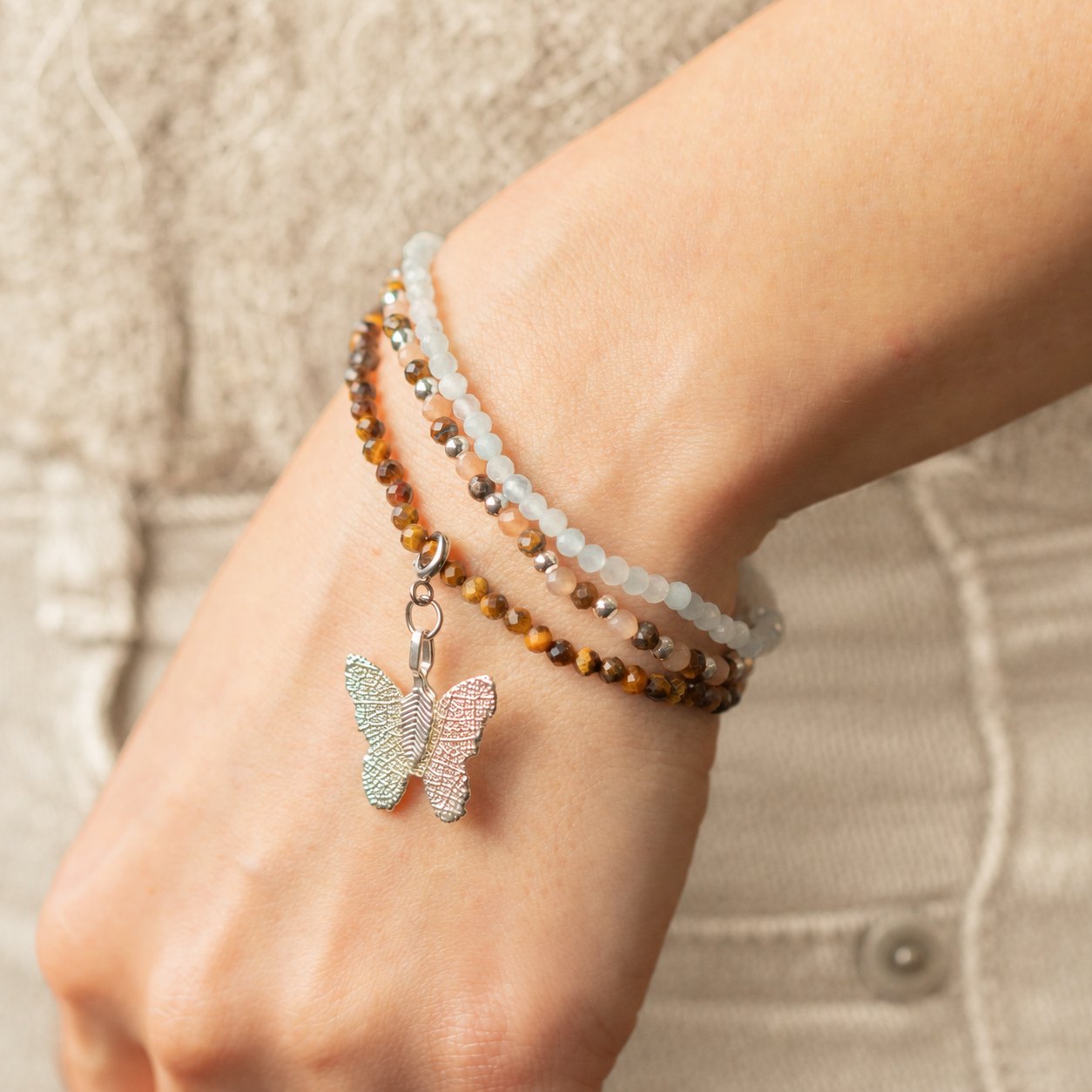 Nymph Sea Sunset Gemstone Bracelet Set – 3 Bracelets7