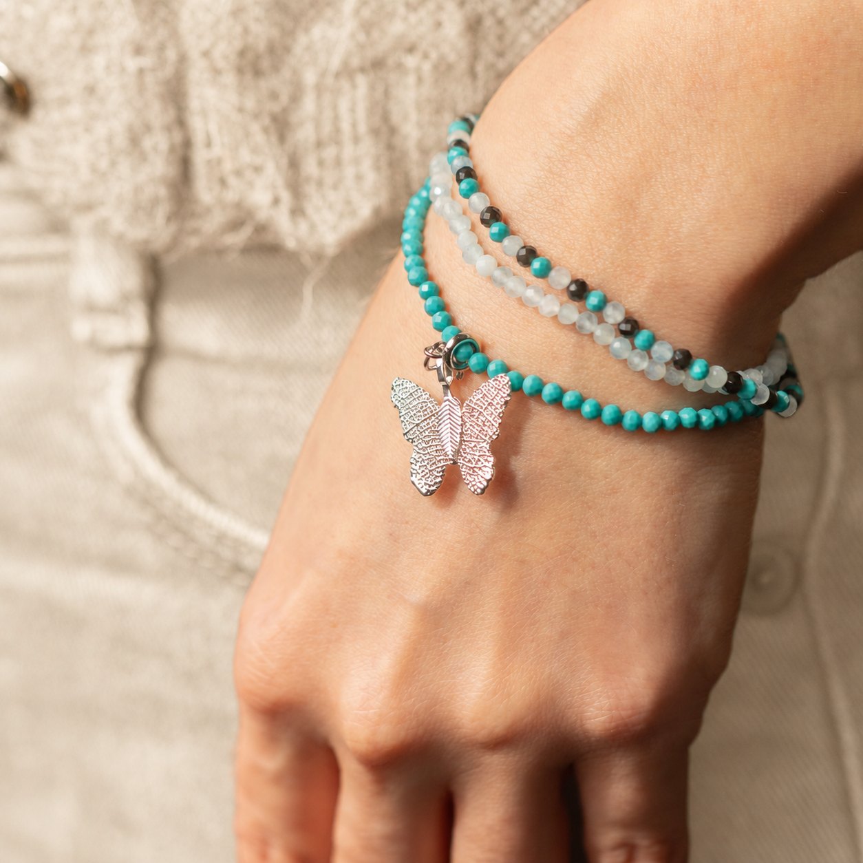 Nymph Endless Ocean Gemstone Bracelet Set – 3 Bracelets3