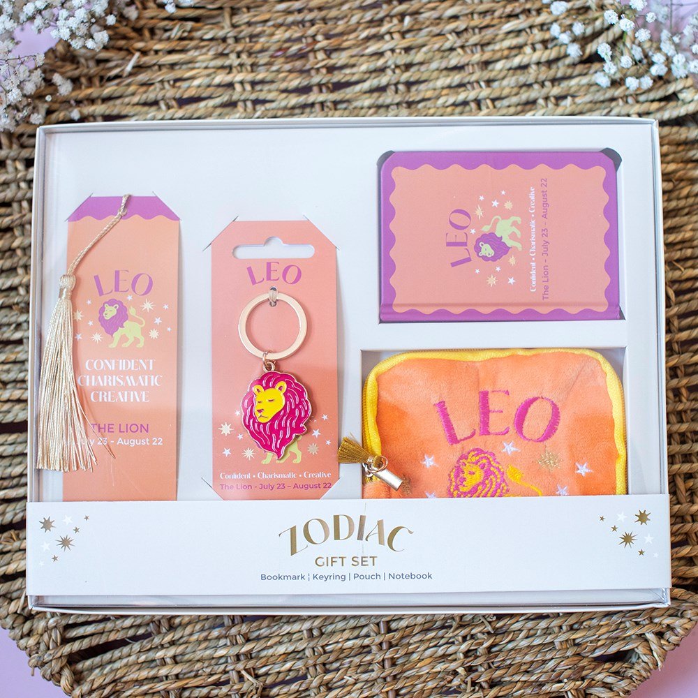 Zodiac Zest Leo Gift Set – Bookmark, Keyring, Notebook & Pouch5