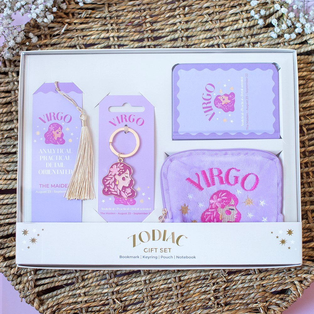 Zodiac Zest Virgo Gift Set – Bookmark, Keyring, Notebook & Pouch5