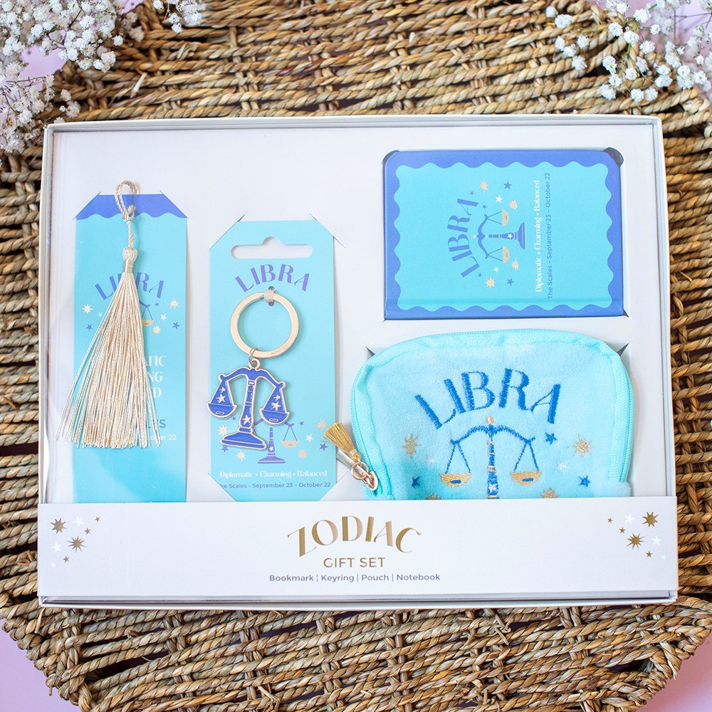 Zodiac Zest Libra Gift Set – Bookmark, Keyring, Notebook & Pouch5
