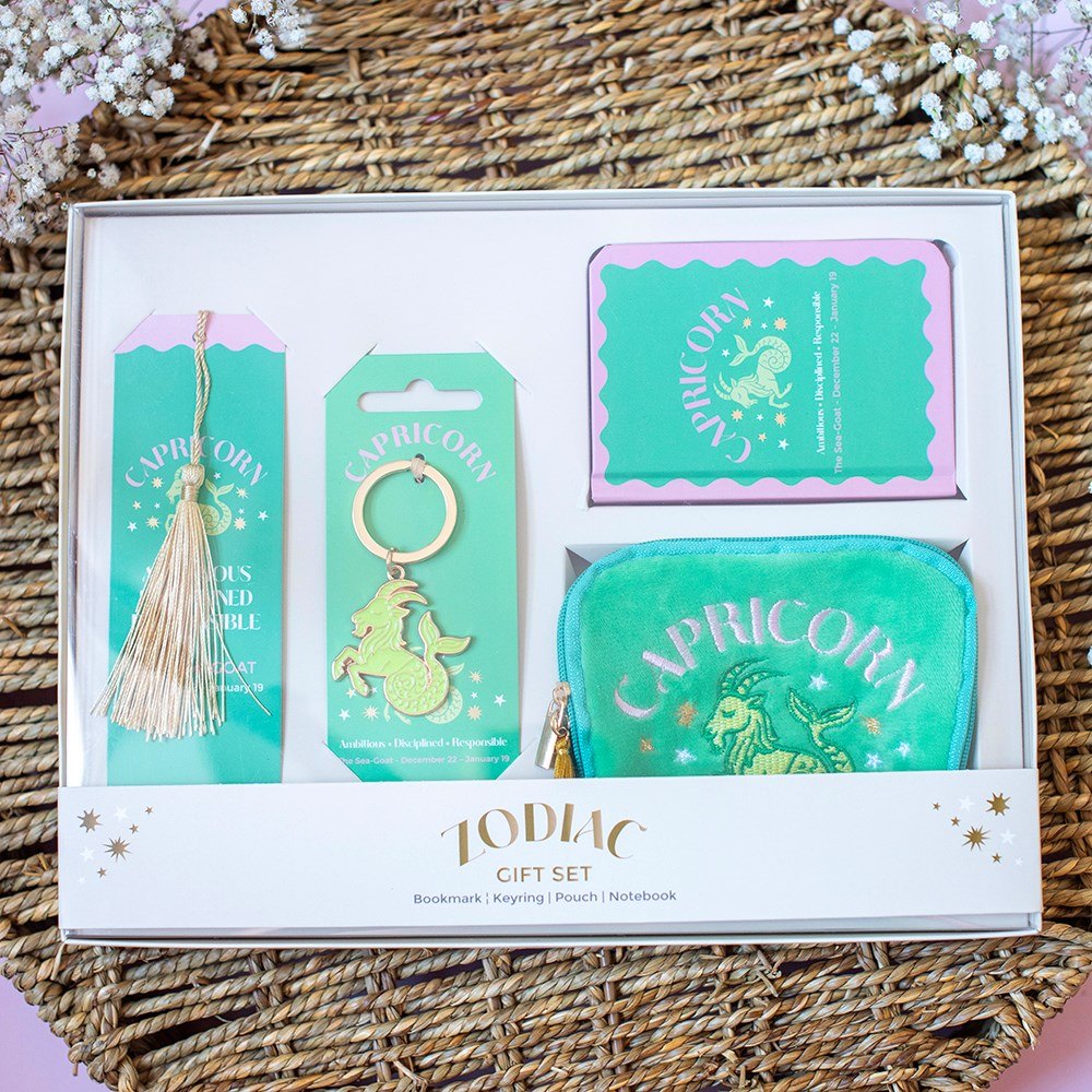 Zodiac Zest Capricorn Gift Set – Bookmark, Keyring, Notebook & Pouch5