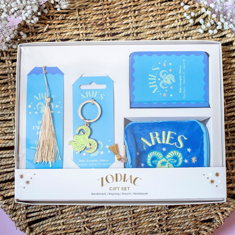 Zodiac Zest Aries Gift Set – Bookmark, Keyring, Notebook & Pouch5
