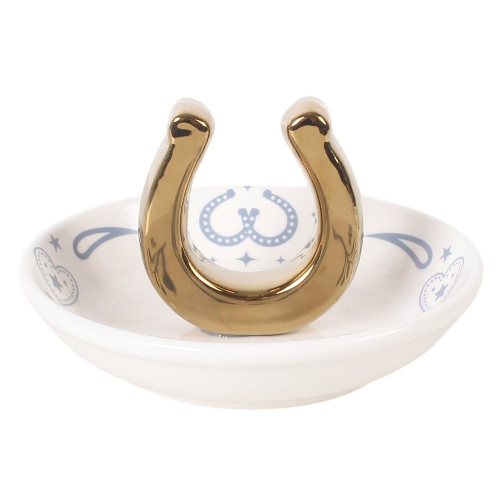 Lucky Horseshoe Ceramic Trinket Dish