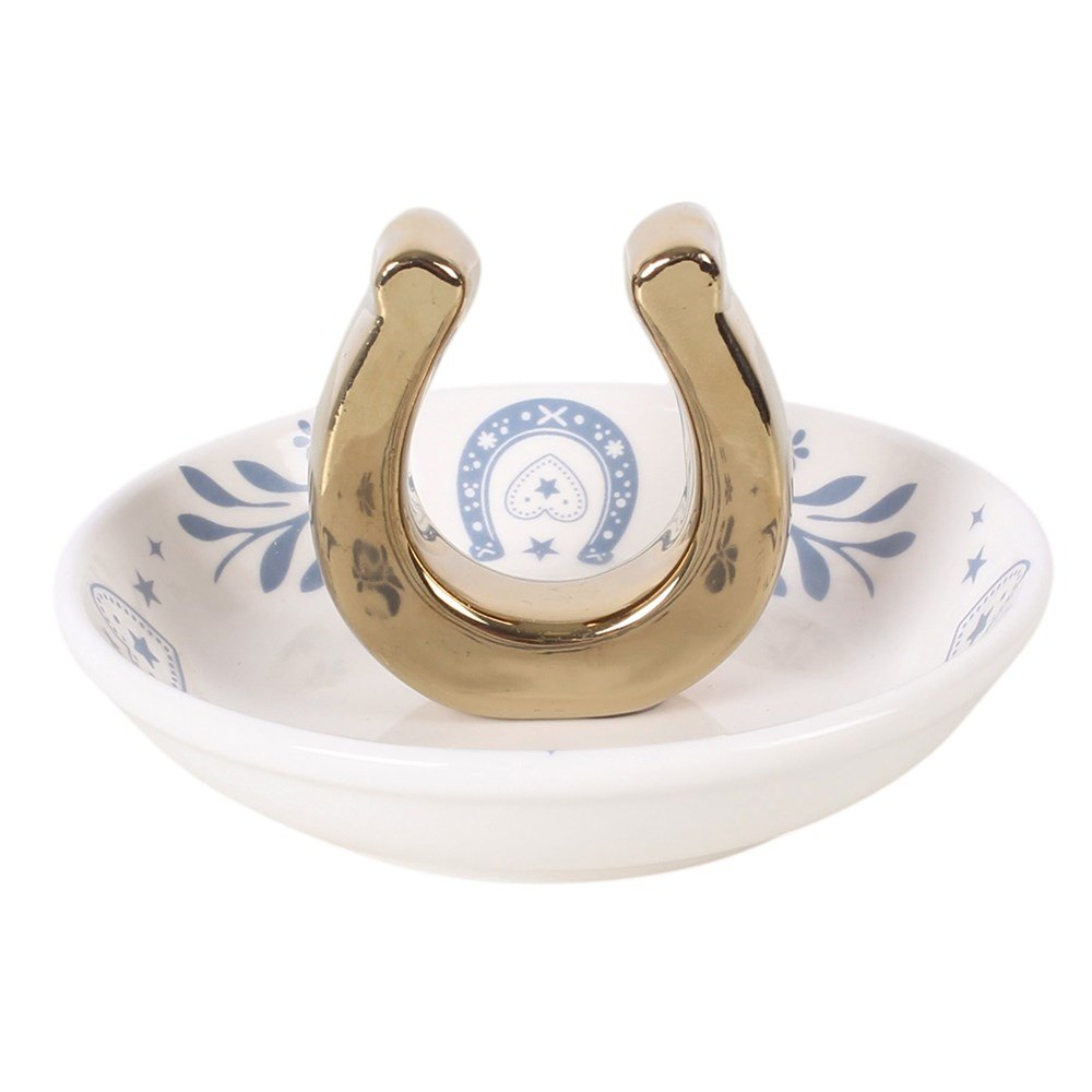 Lucky Horseshoe Ceramic Trinket Dish2