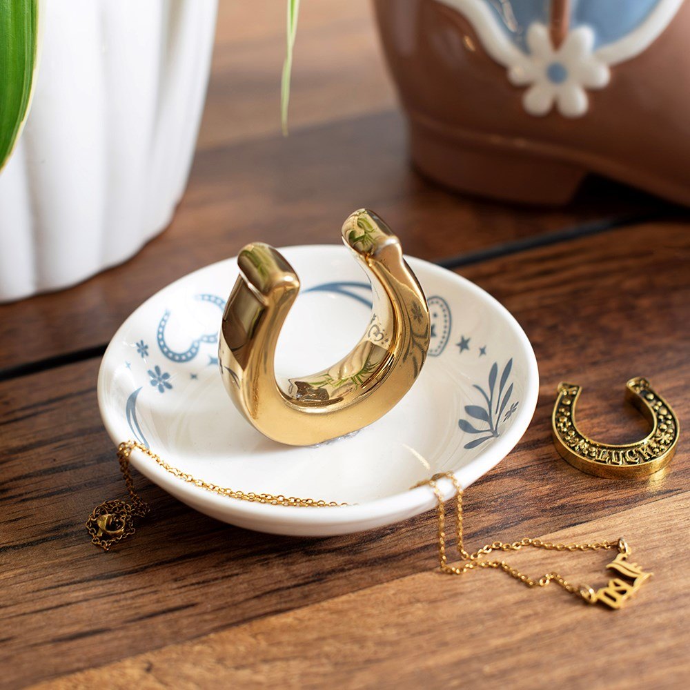 Lucky Horseshoe Ceramic Trinket Dish4