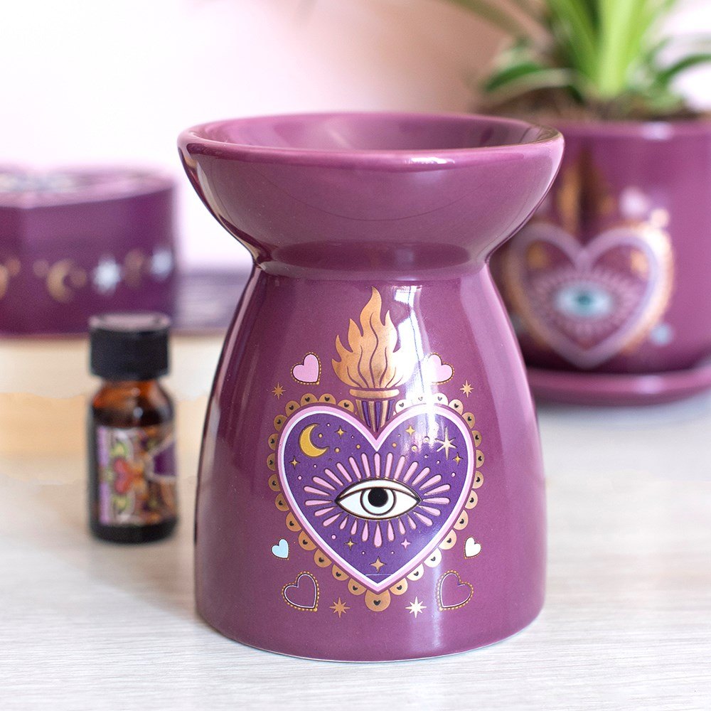 Sacred Sight Purple Heart & All-Seeing Eye Oil Burner