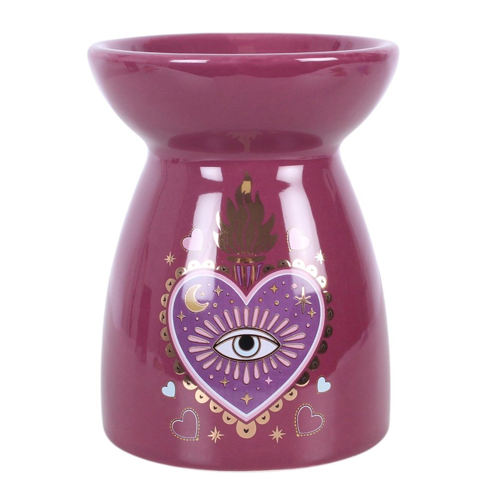 Sacred Sight Purple Heart & All-Seeing Eye Oil Burner1