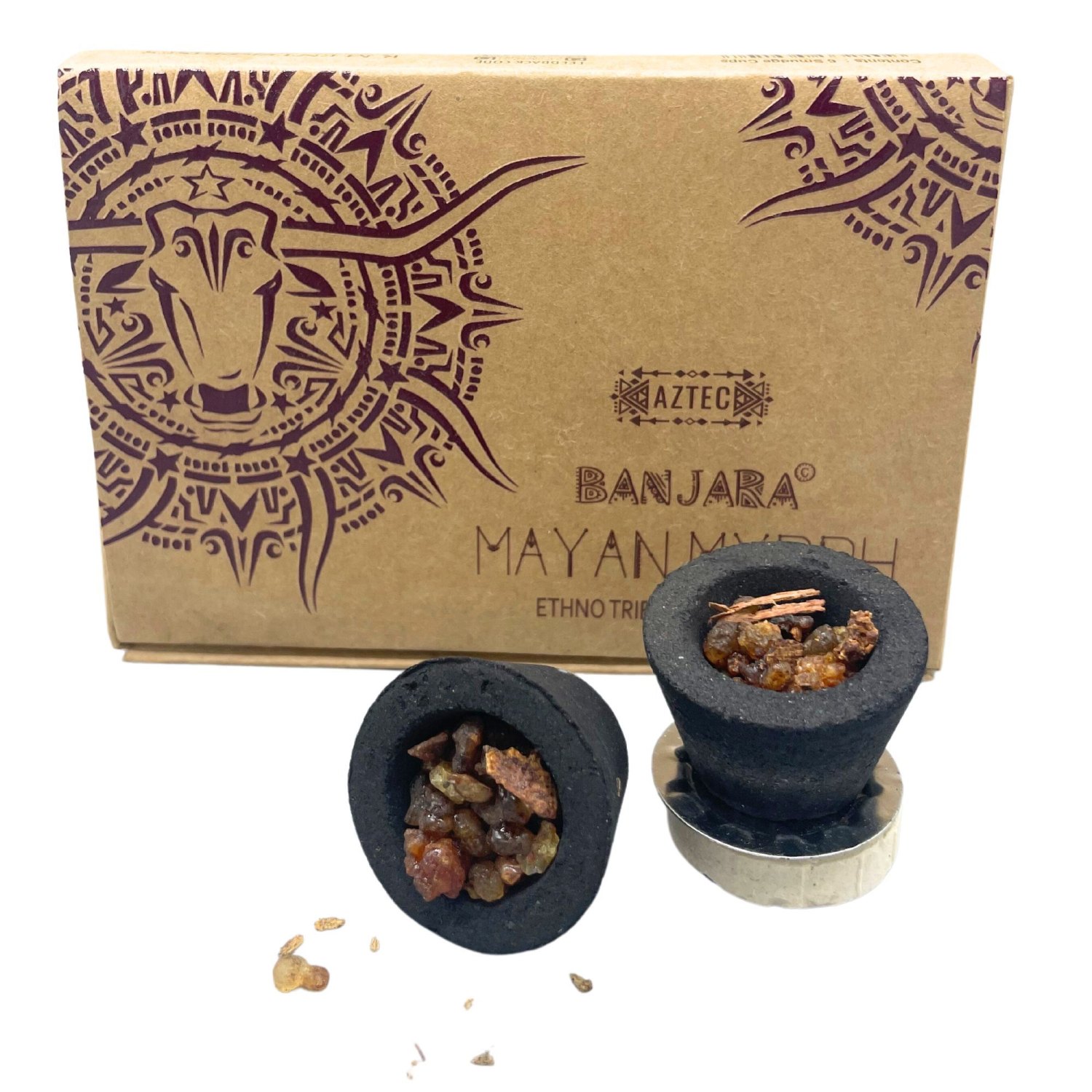 Banjara Mayan Myrrh Resin Cups – Pack of 6