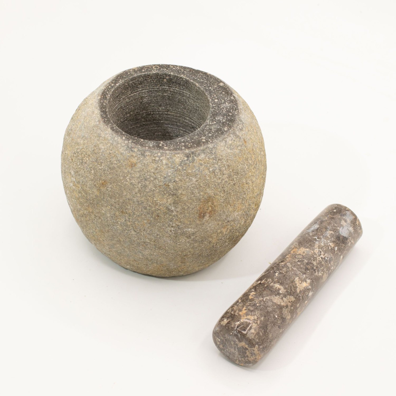 Large Natural Riverstone Pestle & Mortar - Approx. 15 x 12cm1