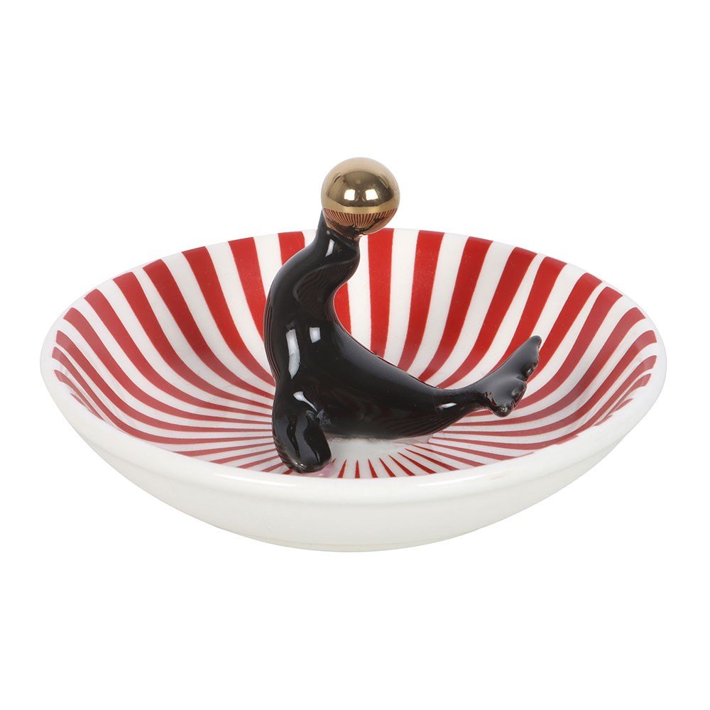 Black Circus Seal Ceramic Trinket Dish