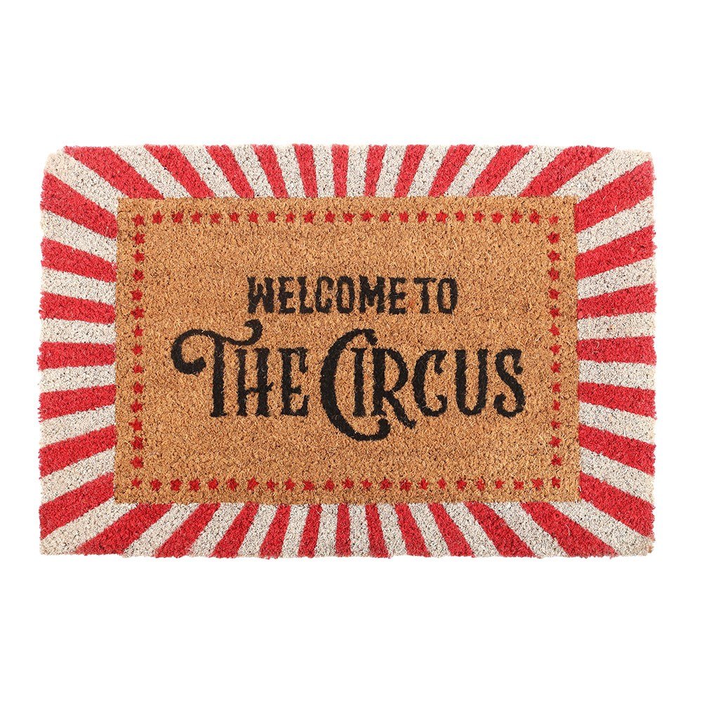 Red "Welcome to the Circus" Doormat