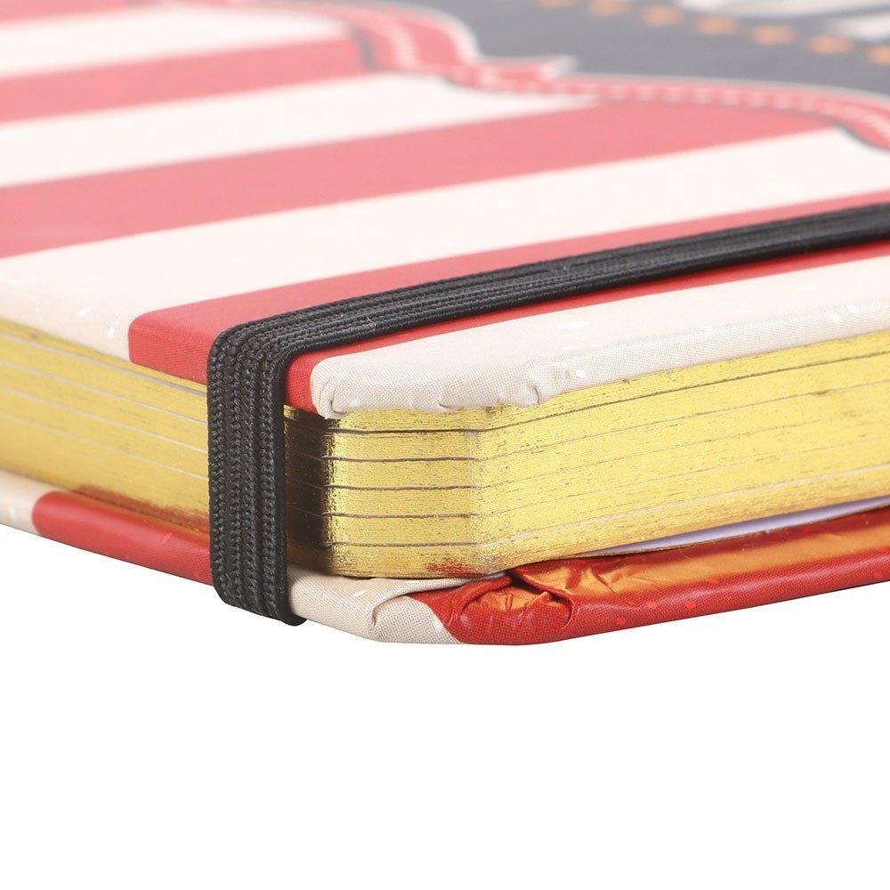 Red Circus Stripe A5 Lined Notebook1