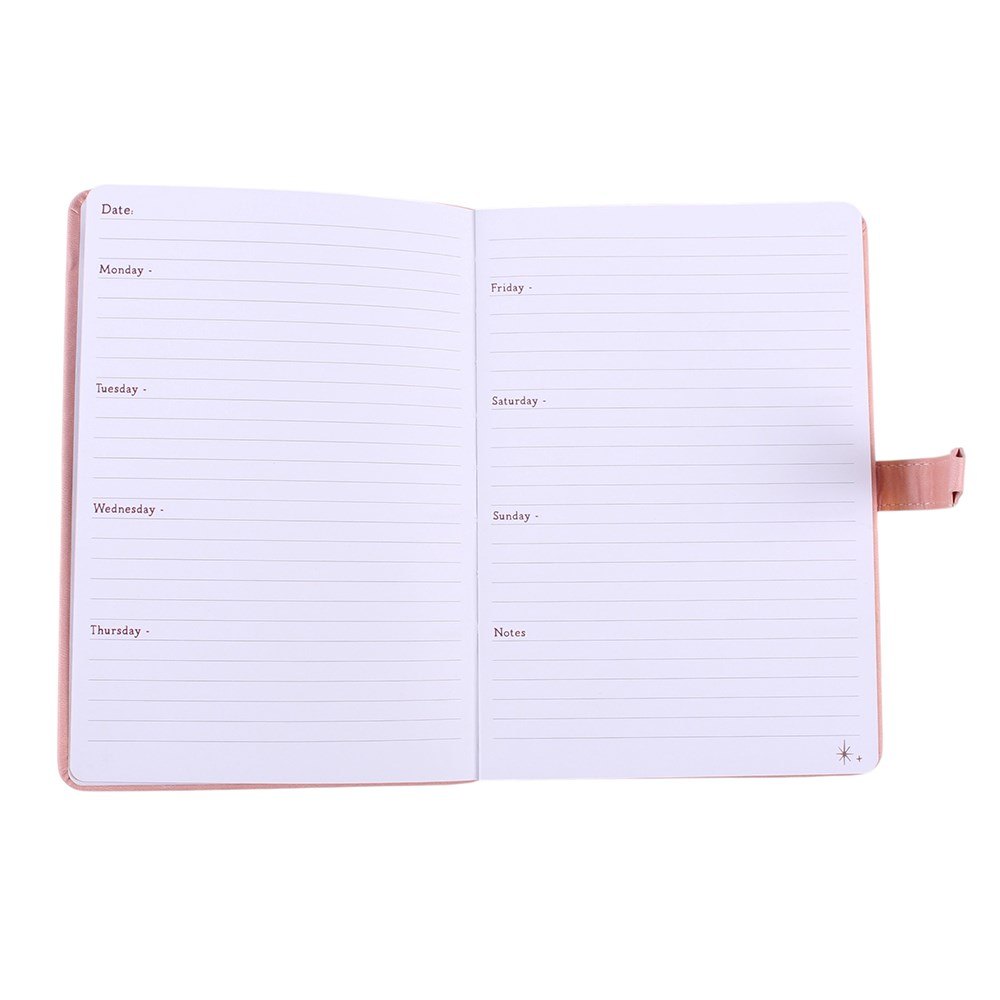 Pink Faux Leather A5 Diary with Lock & Key1