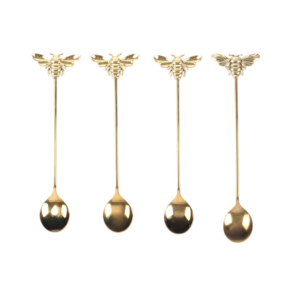 Honey Bee Gold Teaspoons – Set of 41