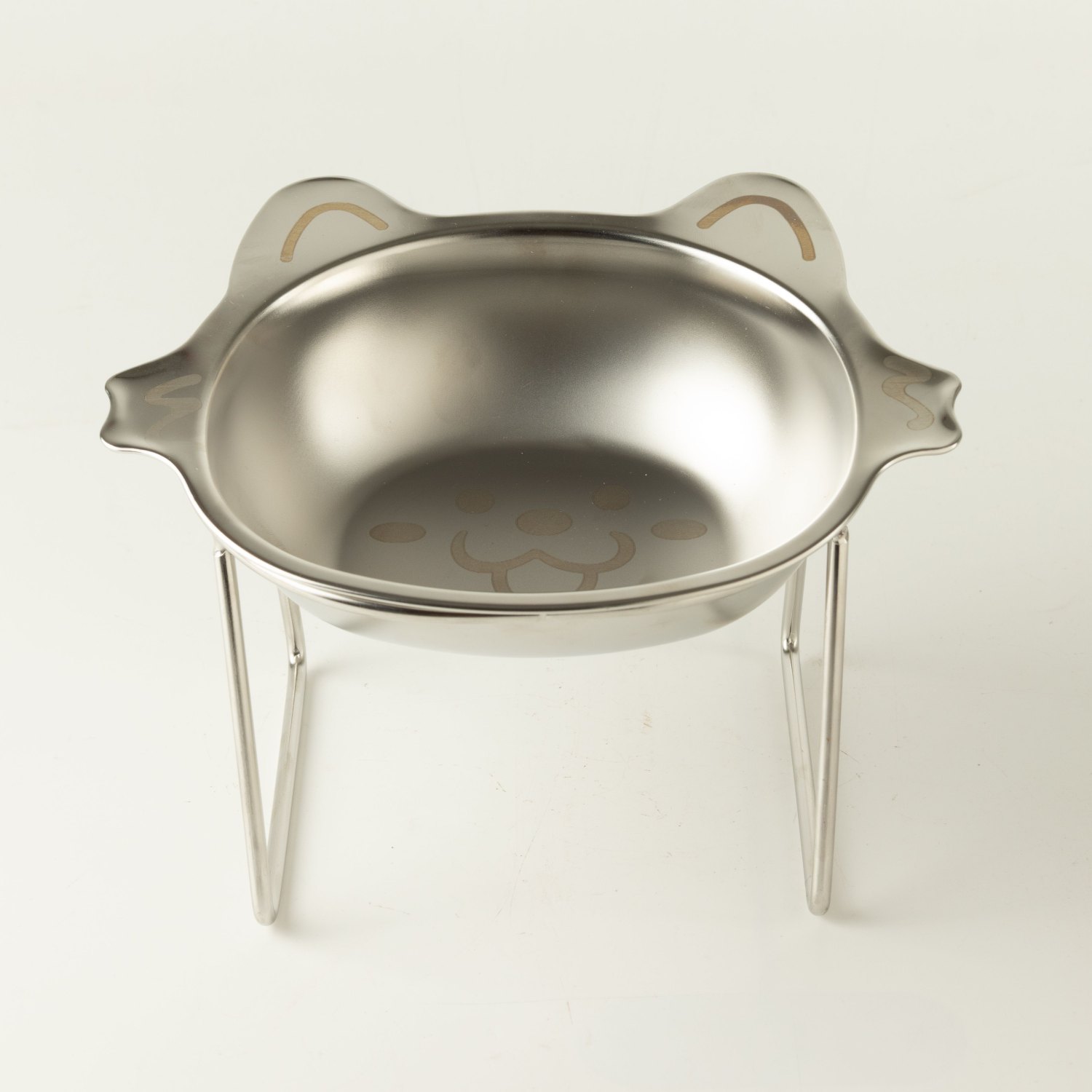 Raised Stainless Steel Cat Bowl with Stand