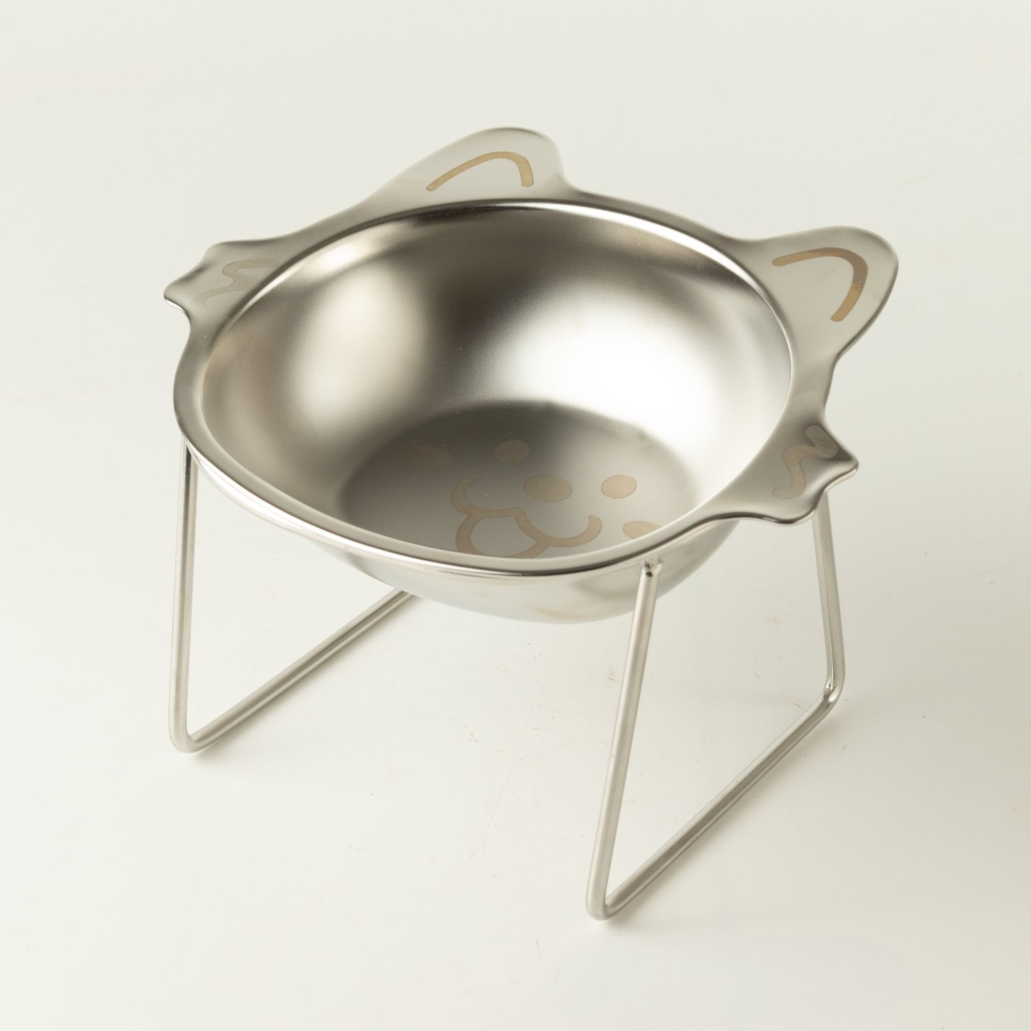 Raised Stainless Steel Cat Bowl with Stand2