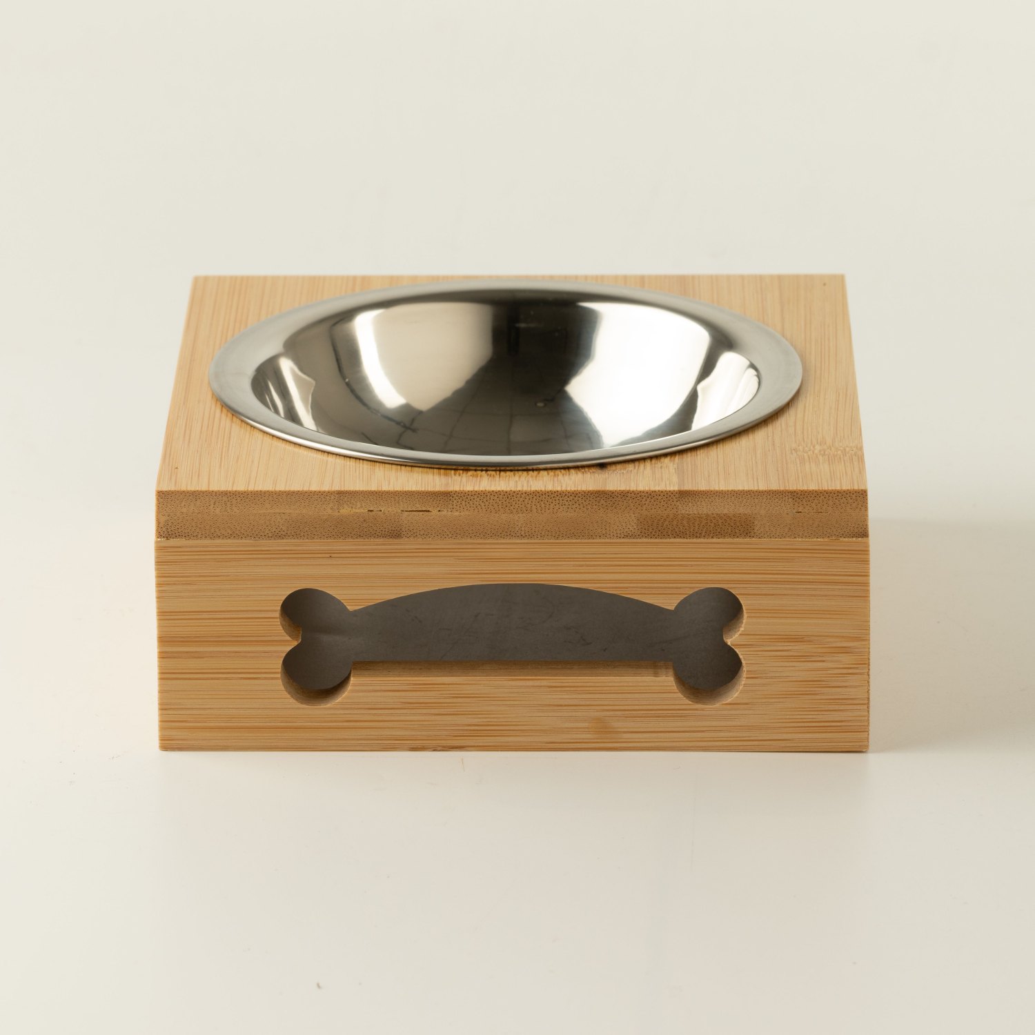 PAW 12cm Stainless Steel Pet Bowl with Wooden Stand2