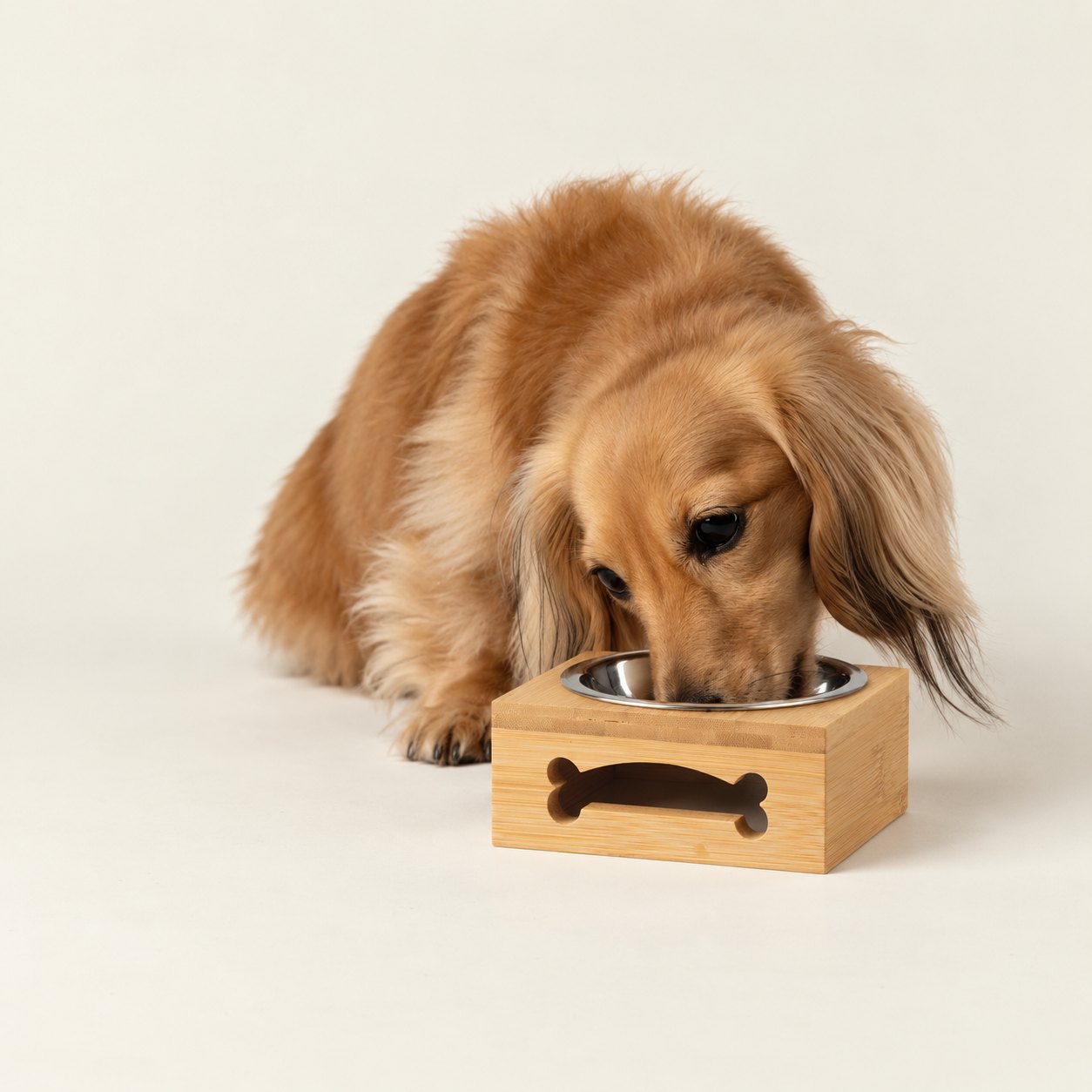 PAW 12cm Stainless Steel Pet Bowl with Wooden Stand3