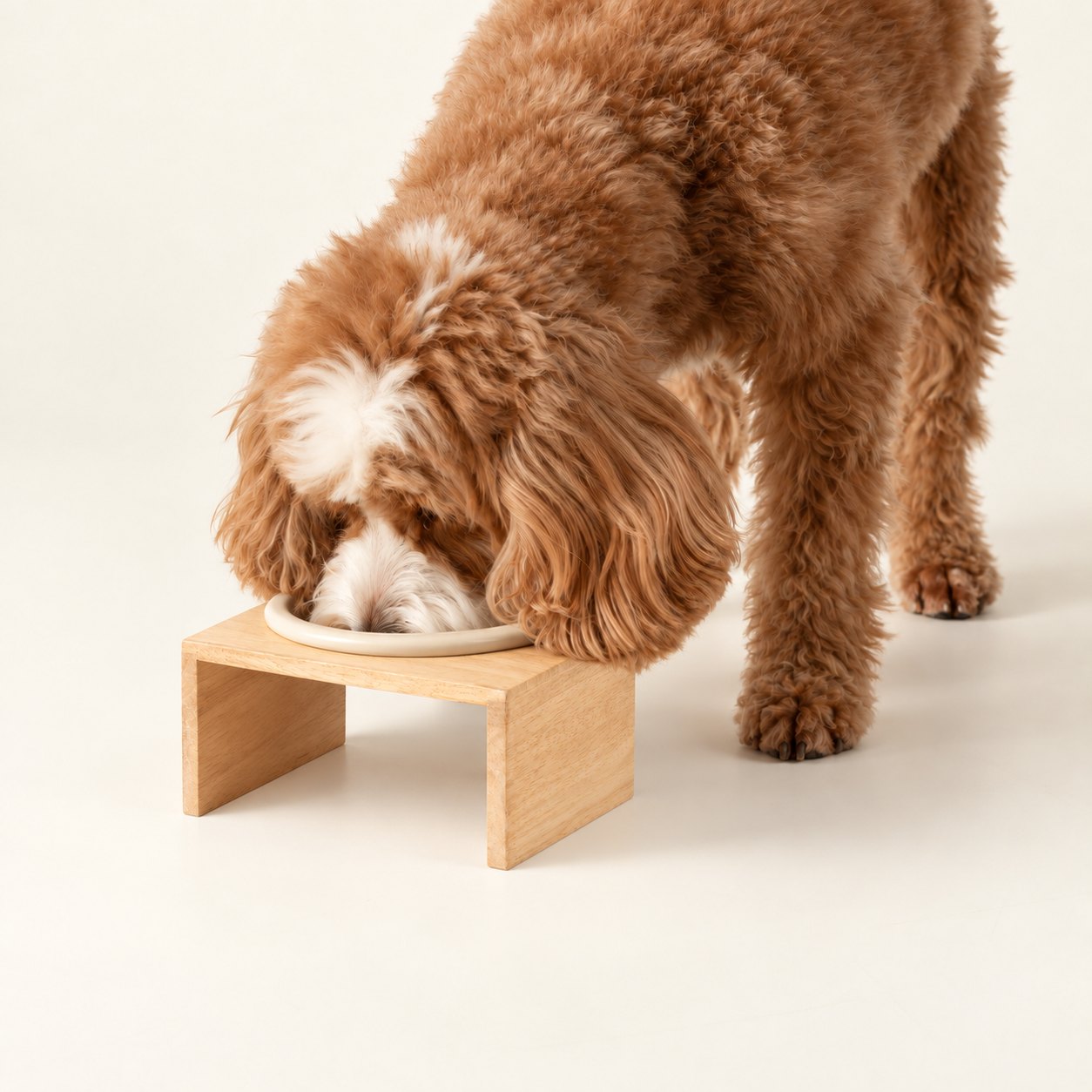PAW 14cm Ceramic Pet Bowl with Wooden Stand5