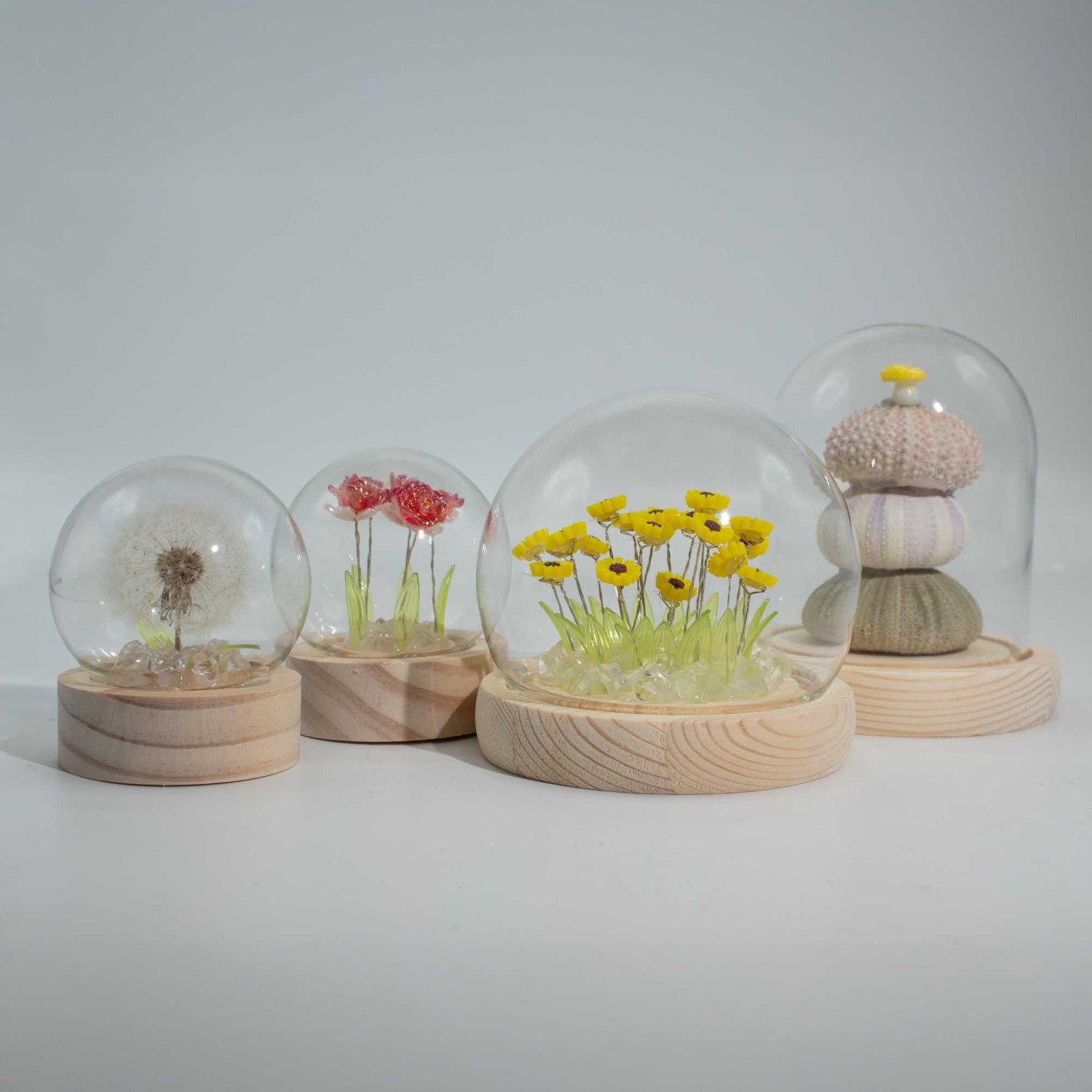 Floral Glow Double Dandelion USB LED Glass Dome5