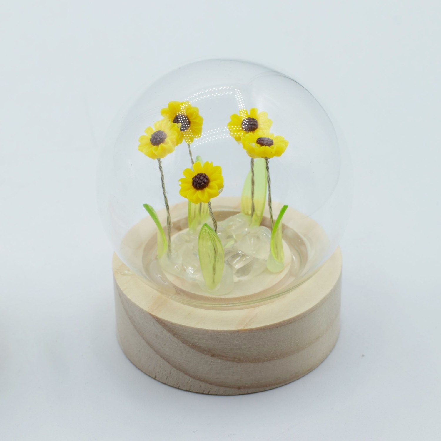 Floral Glow Five Sunflower LED Glass Dome2