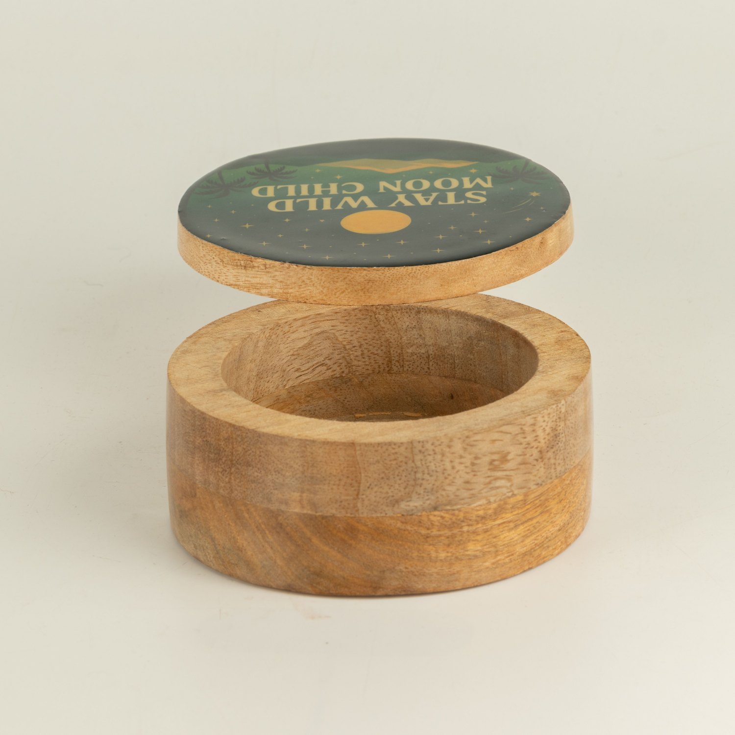 Stay Wild Moon Child Round Enamelled Trinket Box3