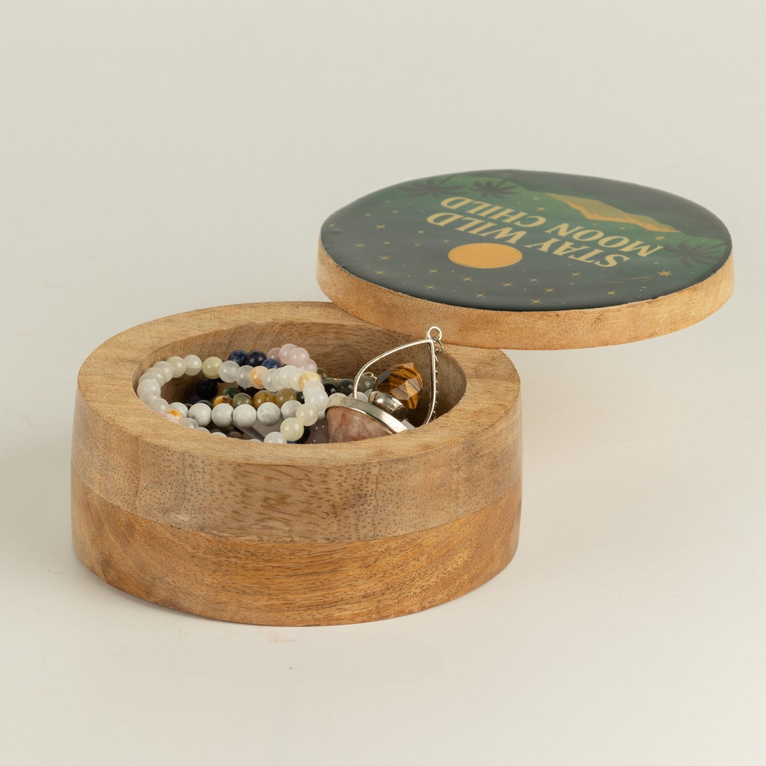 Stay Wild Moon Child Round Enamelled Trinket Box4