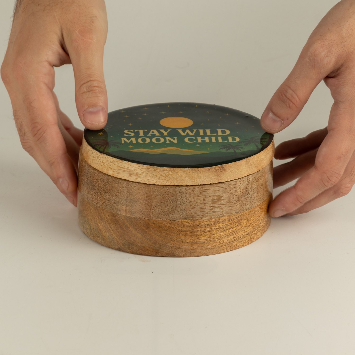 Stay Wild Moon Child Round Enamelled Trinket Box6