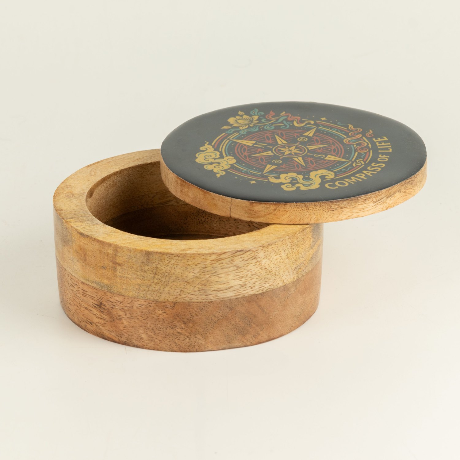 Compass of Life Round Enamelled Trinket Box5