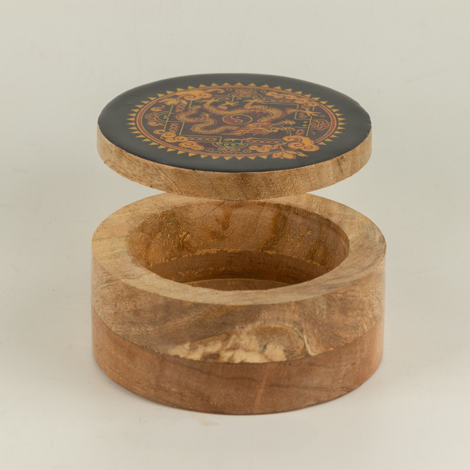 Dragon Yin Yang Round Enamelled Trinket Box6