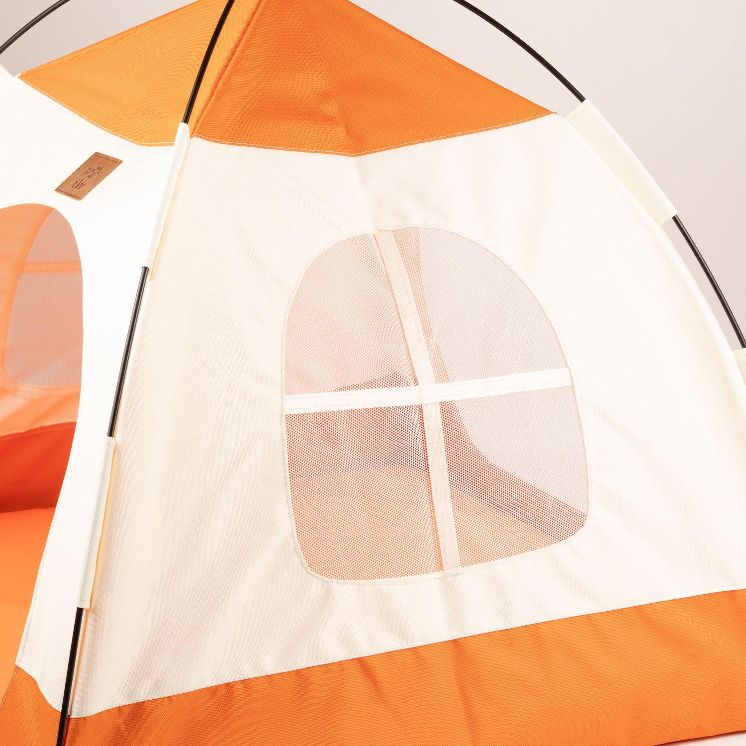 PAW Beige & Orange Tent Pet Bed – 58 × 58 × 48cm4