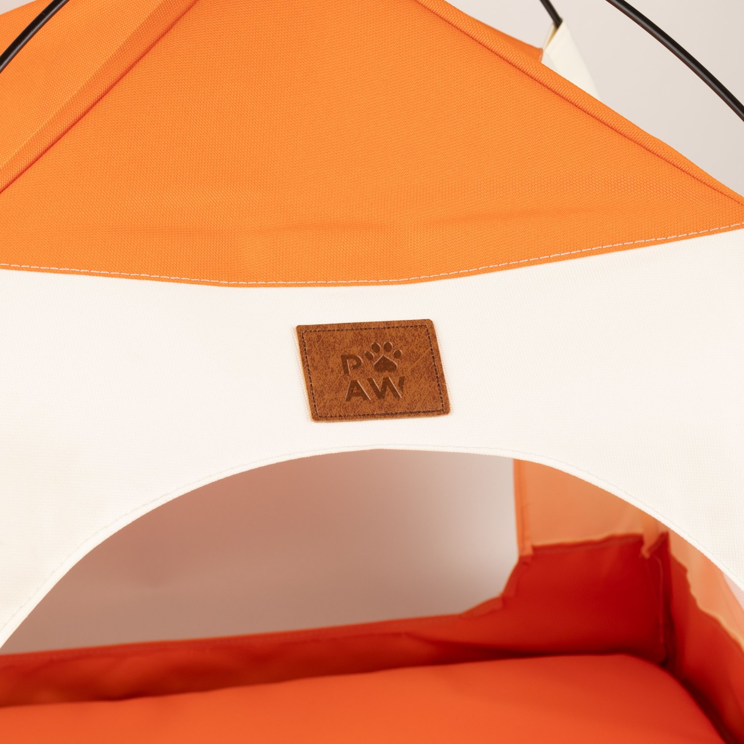 PAW Beige & Orange Tent Pet Bed – 58 × 58 × 48cm5