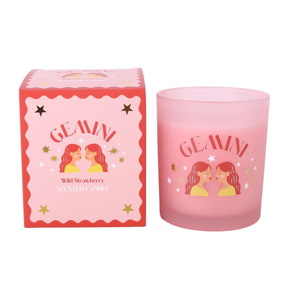 Zodiac Zest Gemini Wild Strawberry Scented Candle