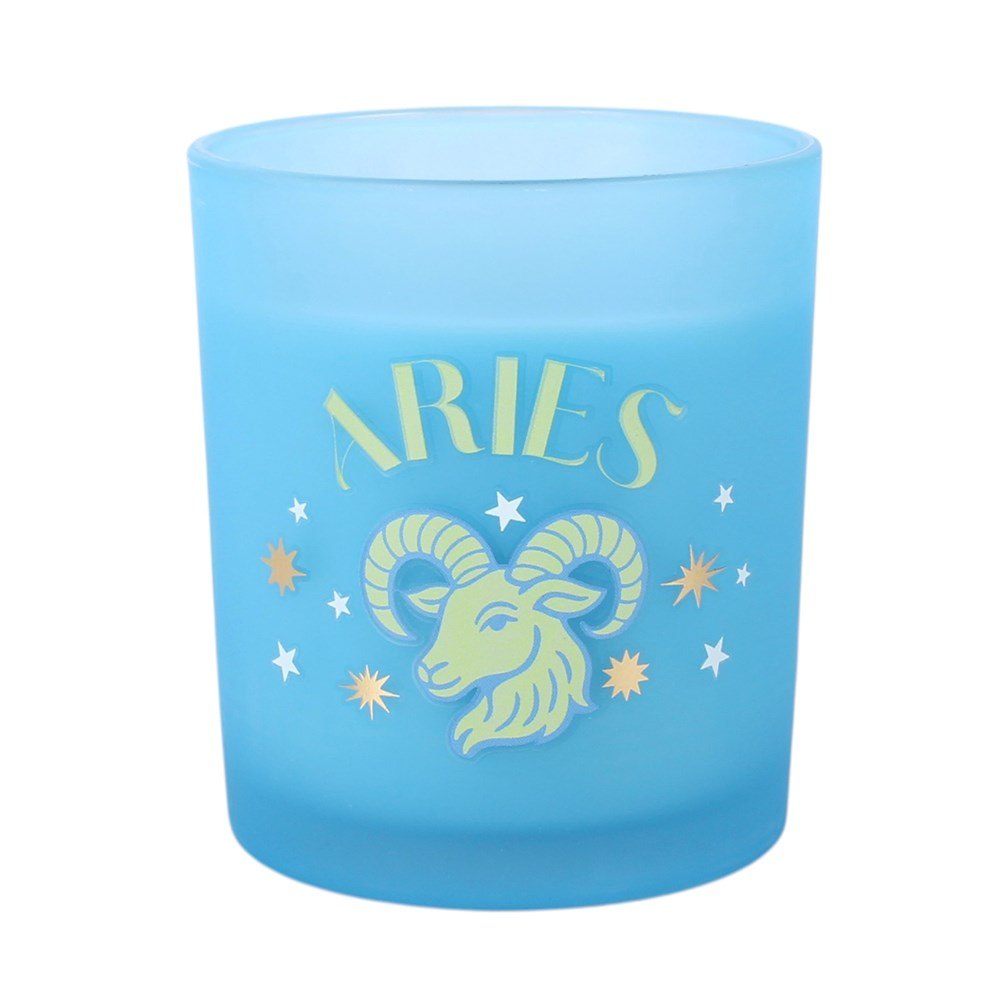 Zodiac Zest Aries Creamy Vanilla Scented Candle1