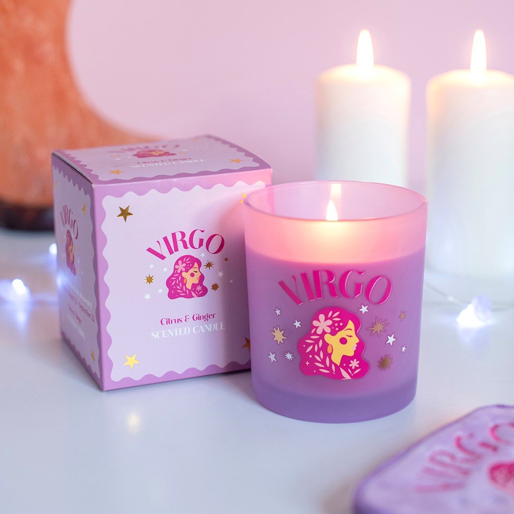 Zodiac Zest Virgo Citrus & Ginger Scented Candle3