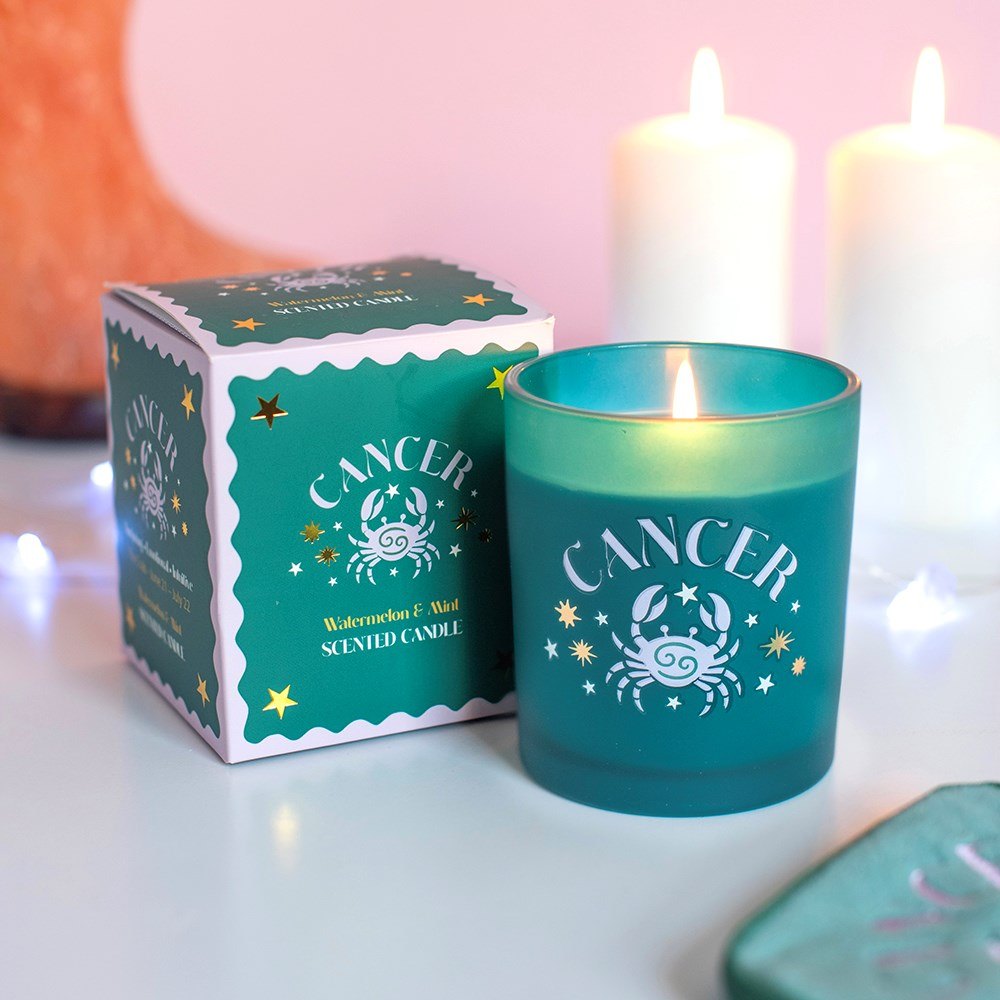 Zodiac Zest Cancer Watermelon & Mint Scented Candle3