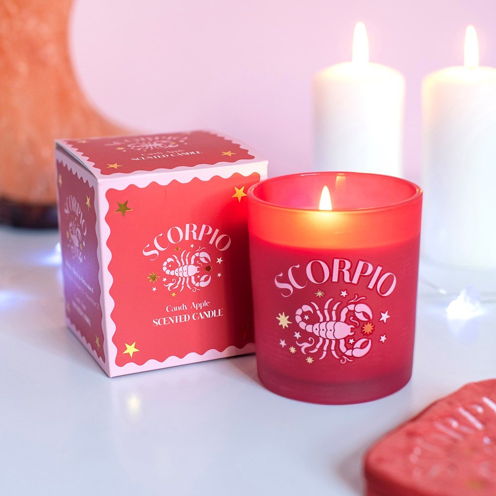 Zodiac Zest Scorpio Candy Apple Scented Candle3