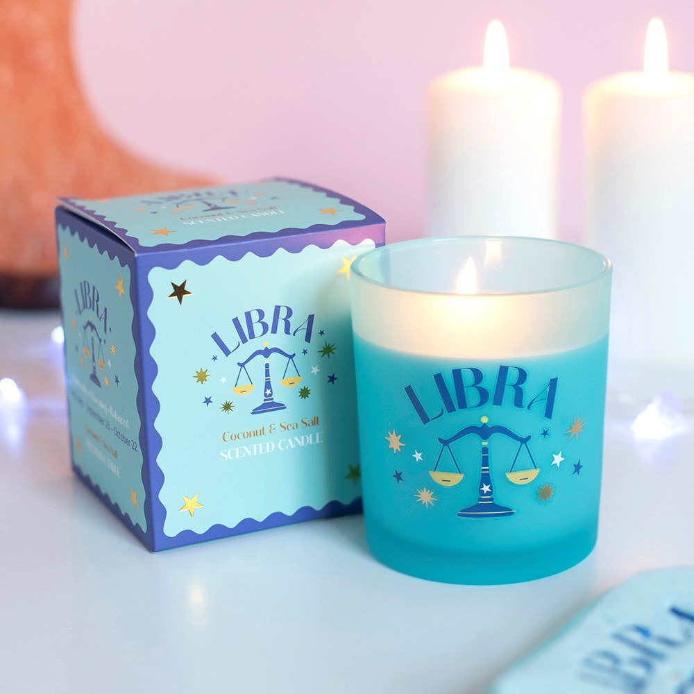 Zodiac Zest Libra Coconut & Sea Salt Scented Candle3