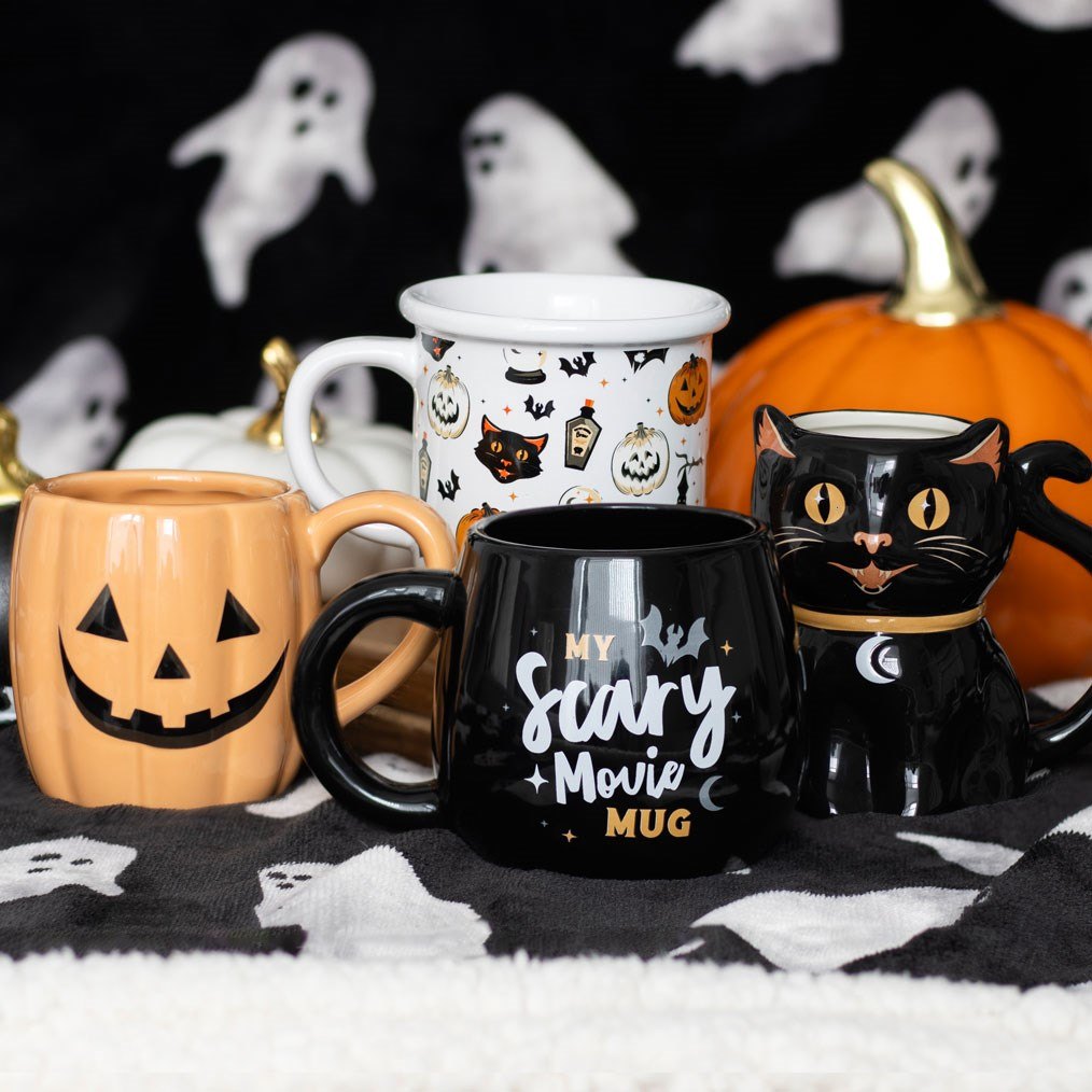 Jack-o'-Lantern Pumpkin-Shaped Ceramic Mug (380ml)6