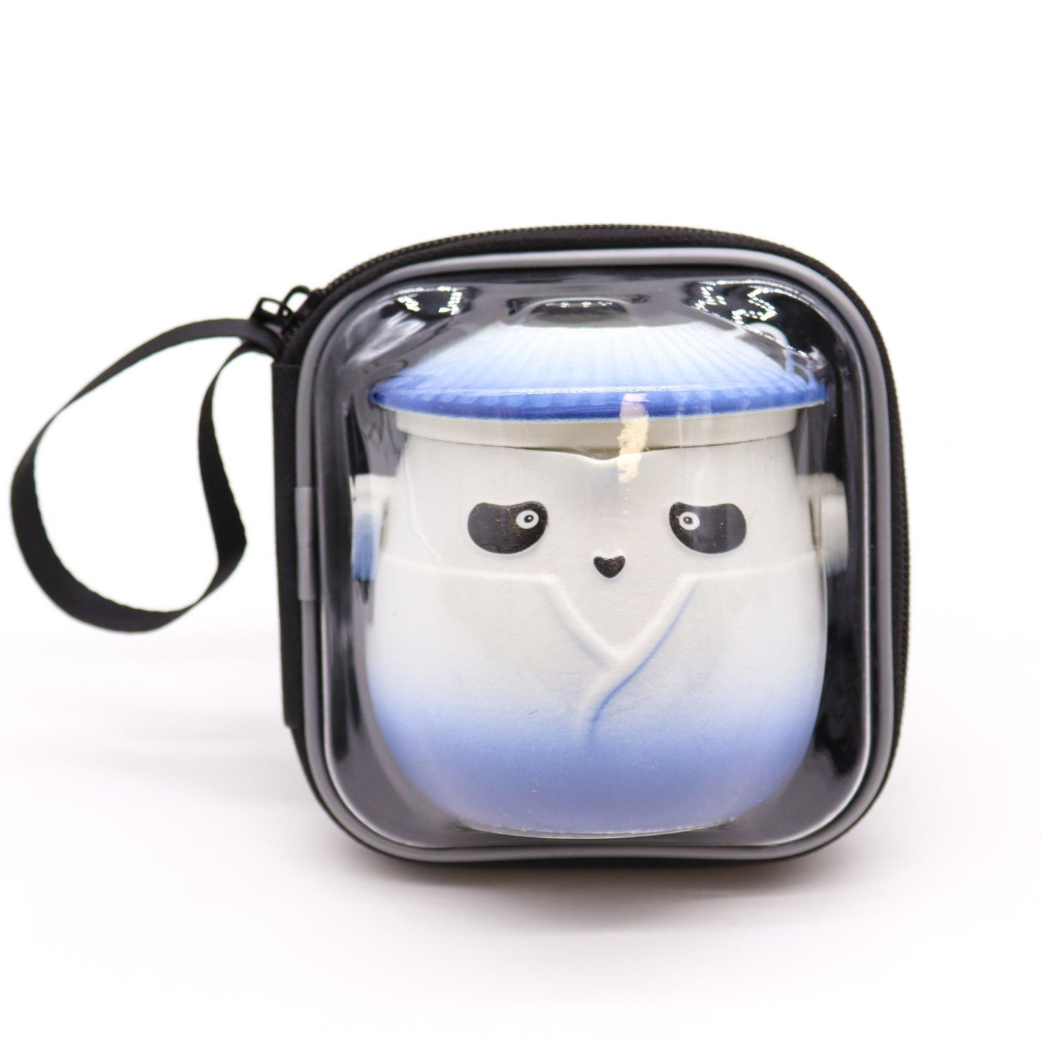 Sky Blue Panda Ceramic Teapot & 3 Cups Set1