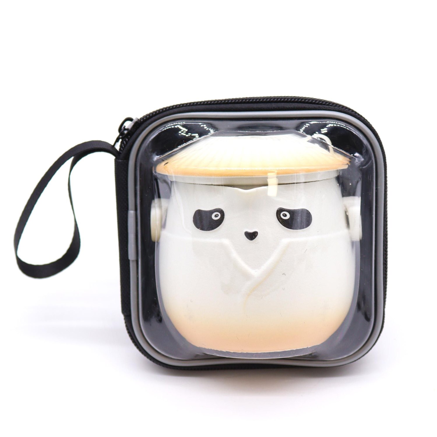 Orange Panda Ceramic Teapot & 3 Cups Set1