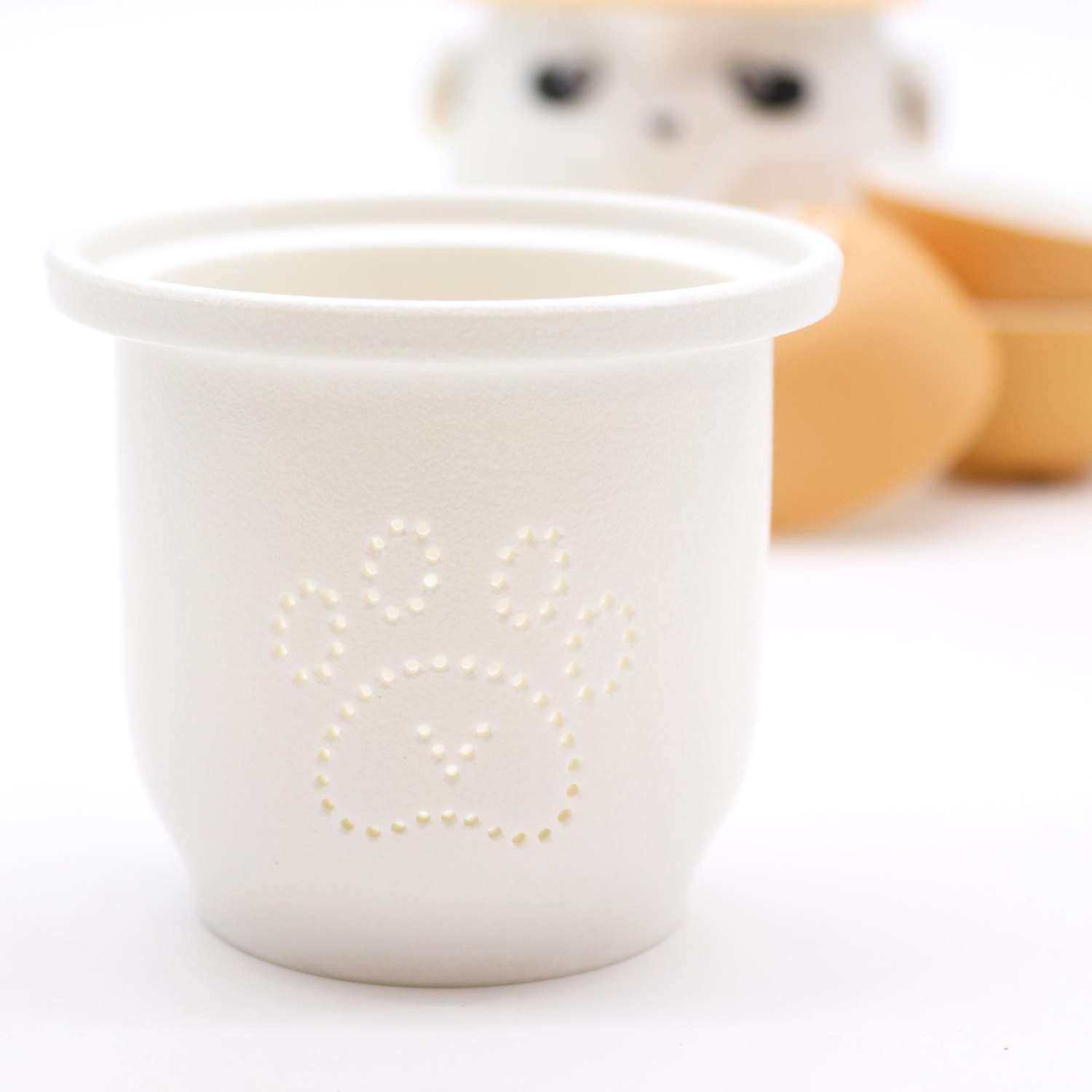 Orange Panda Ceramic Teapot & 3 Cups Set3