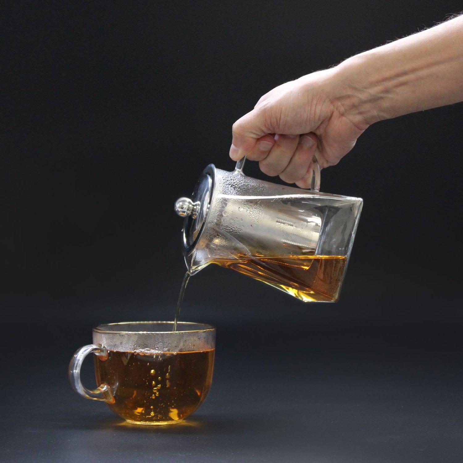 Tower Glass Infuser Teapot with Stainless Steel Filter – 750ml4