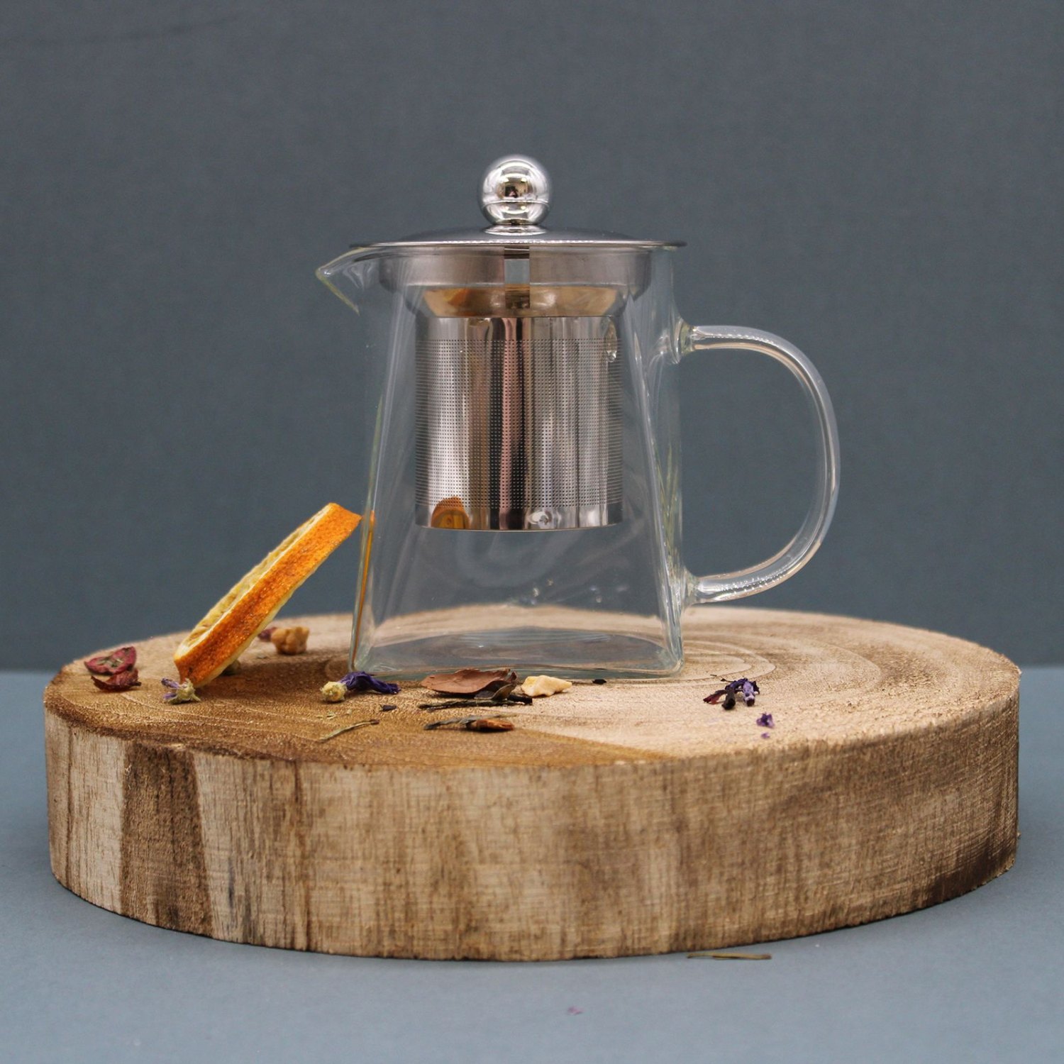 Tower Glass Infuser Teapot with Stainless Steel Filter – 350ml2
