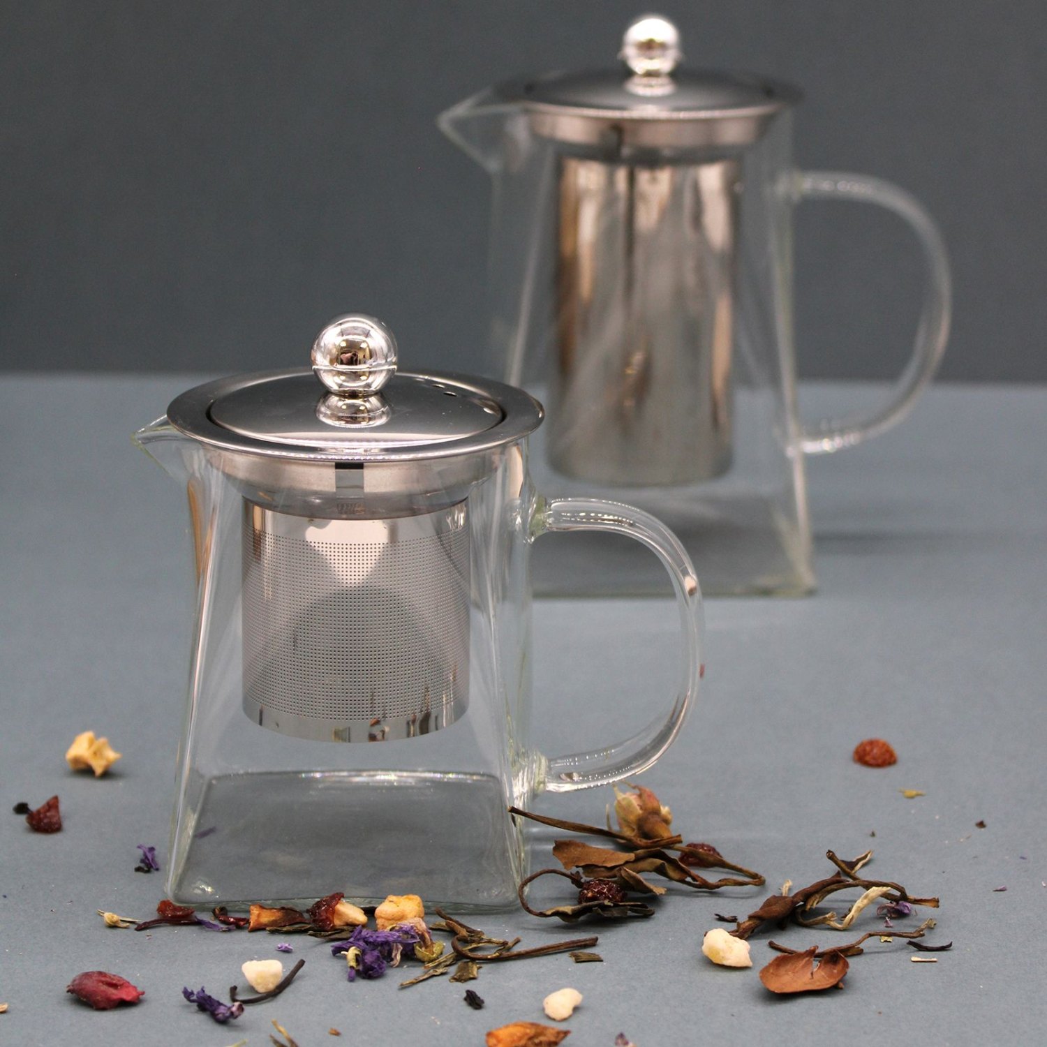 Tower Glass Infuser Teapot with Stainless Steel Filter – 350ml3