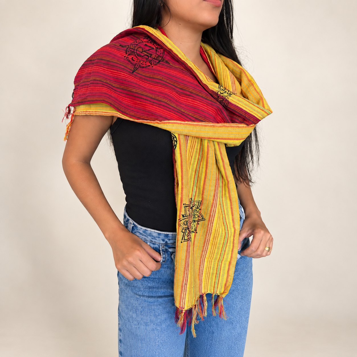 Nomad Sari Kathmandu Farewell Travel Blessing Scarf – 170 x 50cm2