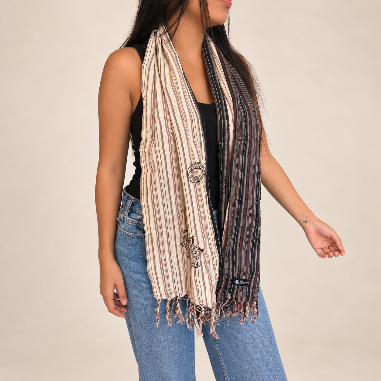 Nomad Sari Nomad Compass Travel Blessing Scarf – 170 x 50cm2